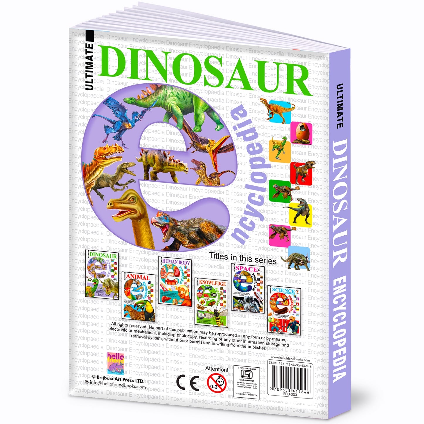 Ultimate Dinosaur Encyclopedia - Back Cover 3D view