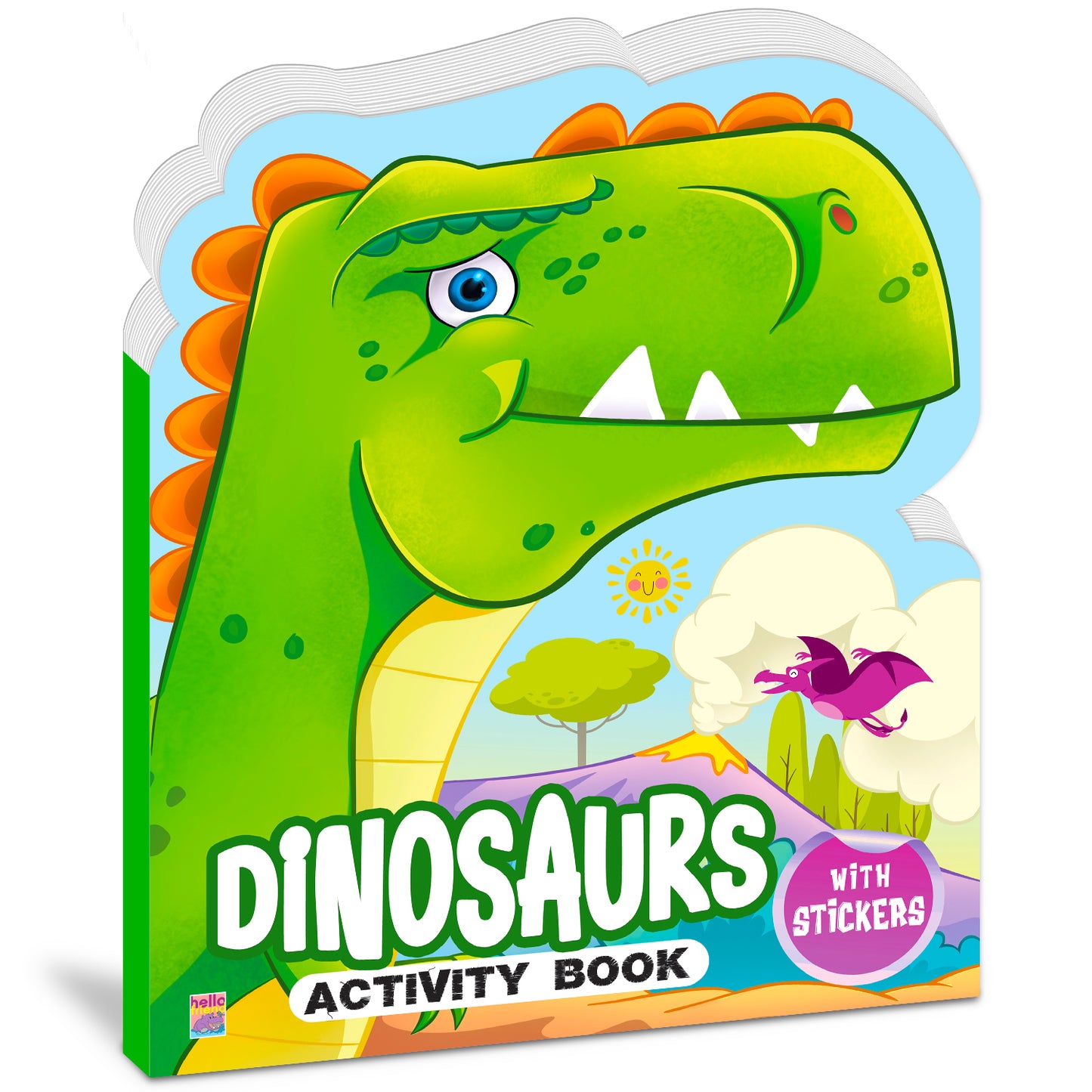 Die-Cut Dinosaurs Activity Book | Dinosaur Sticker Activity Book for Kids | Creative Learning & Play Book