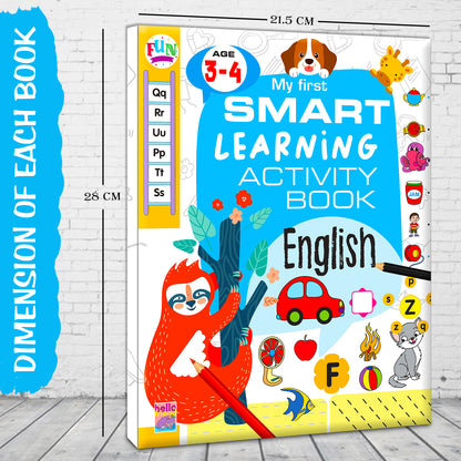 My First Smart Learning Activity Book – English 1 (Age 3+) | Early English Activity Workbook for Kids