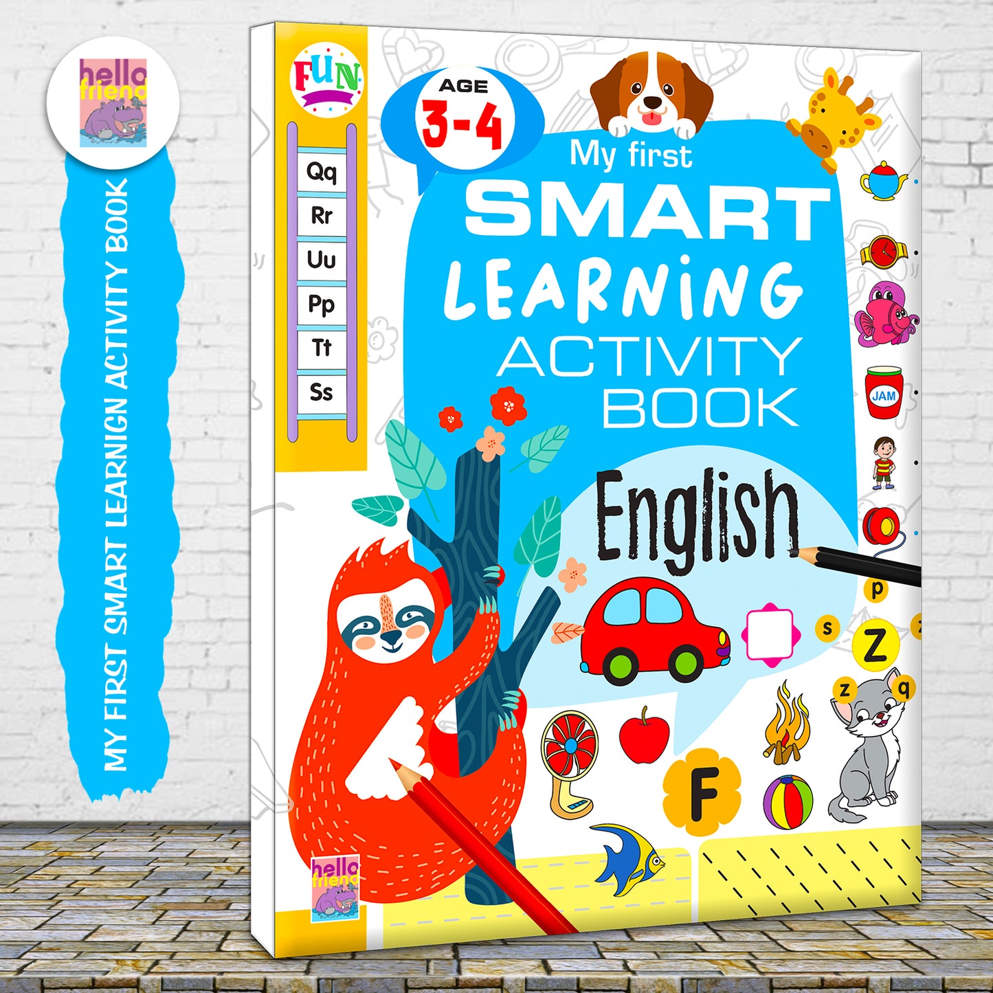 My First Smart Learning Activity Book – English 1 (Age 3+) | Early English Activity Workbook for Kids