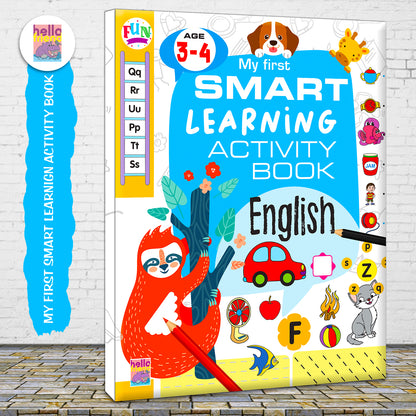 My First Smart Learning Activity Book – English 1 (Age 3+) | Early English Activity Workbook for Kids