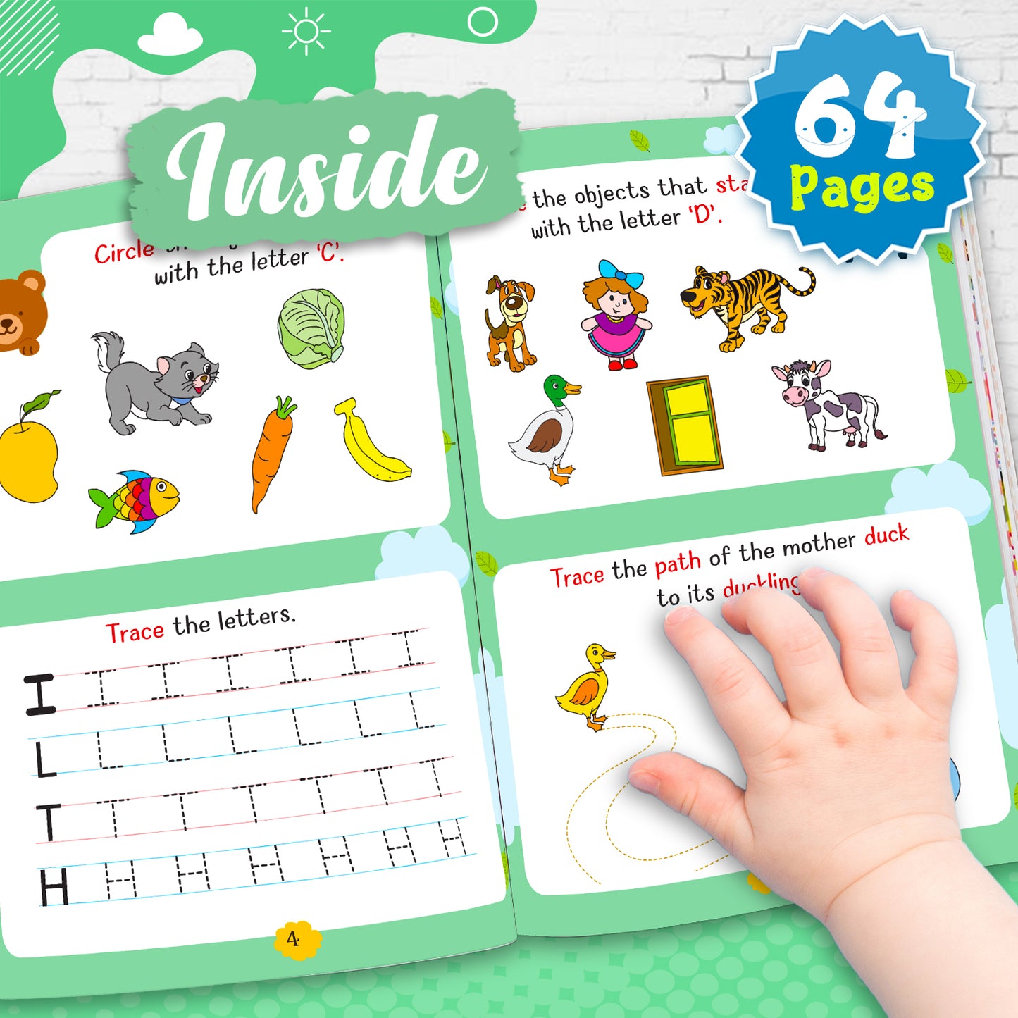 My First Smart Learning Activity Book – English 1 (Age 3+) | Early English Activity Workbook for Kids
