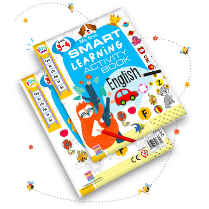 My First Smart Learning Activity Book – English 1 (Age 3+) | Early English Activity Workbook for Kids