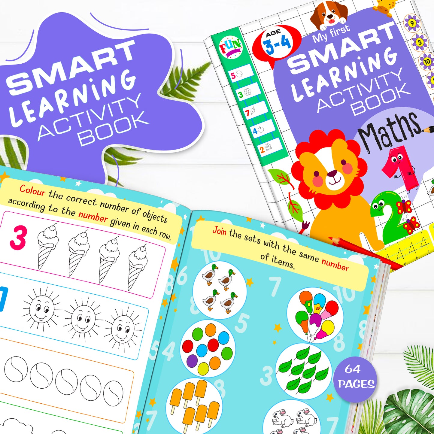 My First Smart Learning Activity Book – Maths 1 | Early Math Activity Workbook for Kids