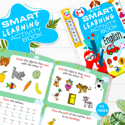 My First Smart Learning Activity Book – English 1 (Age 3+) | Early English Activity Workbook for Kids