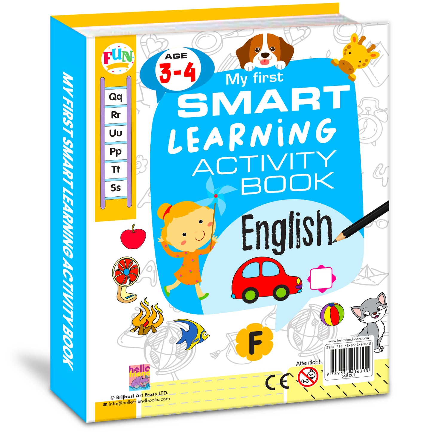 My First Smart Learning Activity Book – English 1 (Age 3+) | Early English Activity Workbook for Kids