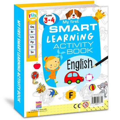 My First Smart Learning Activity Book – English 1 (Age 3+) | Early English Activity Workbook for Kids
