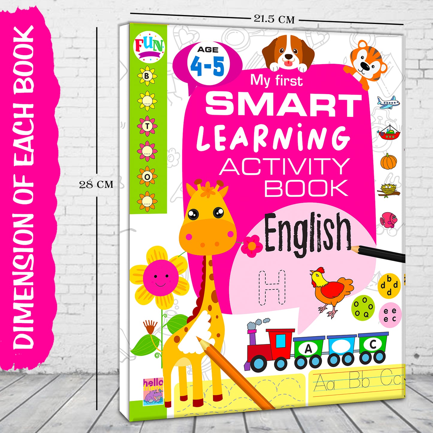 My First Smart Learning Activity Book – English 2 (Age 4+) | Early English Activity Workbook for Kids