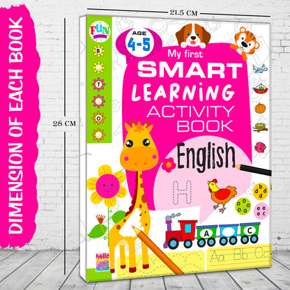 My First Smart Learning Activity Book – English 2 (Age 4+) | Early English Activity Workbook for Kids