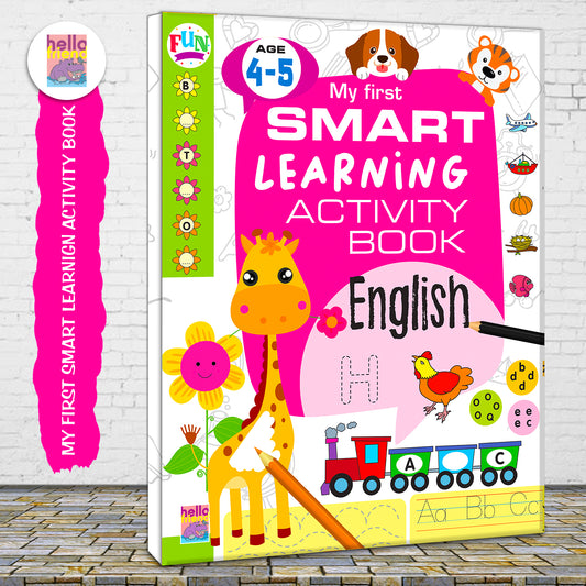 My First Smart Learning Activity Book – English 2 (Age 4+) | Early English Activity Workbook for Kids