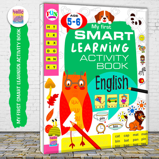 My First Smart Learning Activity Book – English 3 (Age 5+) | English Activity Workbook for Kids