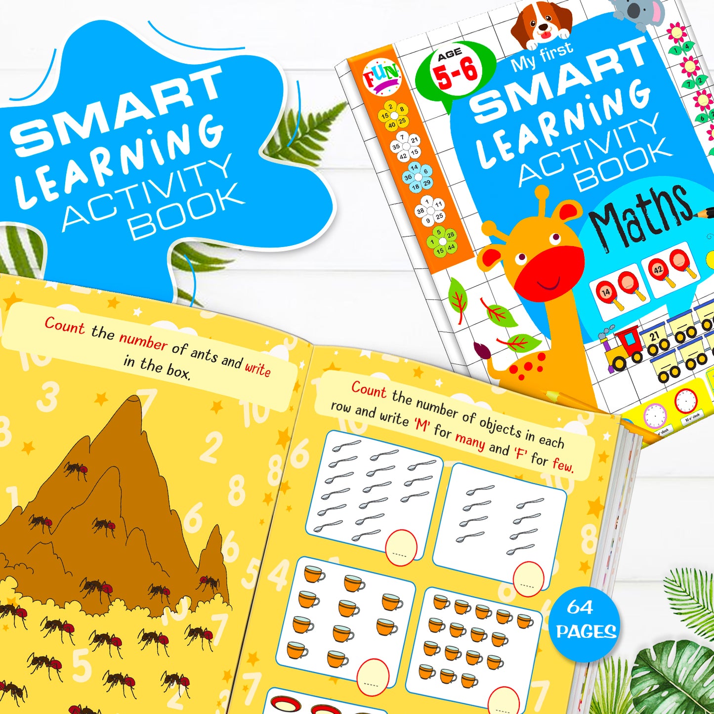 My First Smart Learning Activity Book – Maths 3 | Advanced Early Math Activity Workbook for Kids