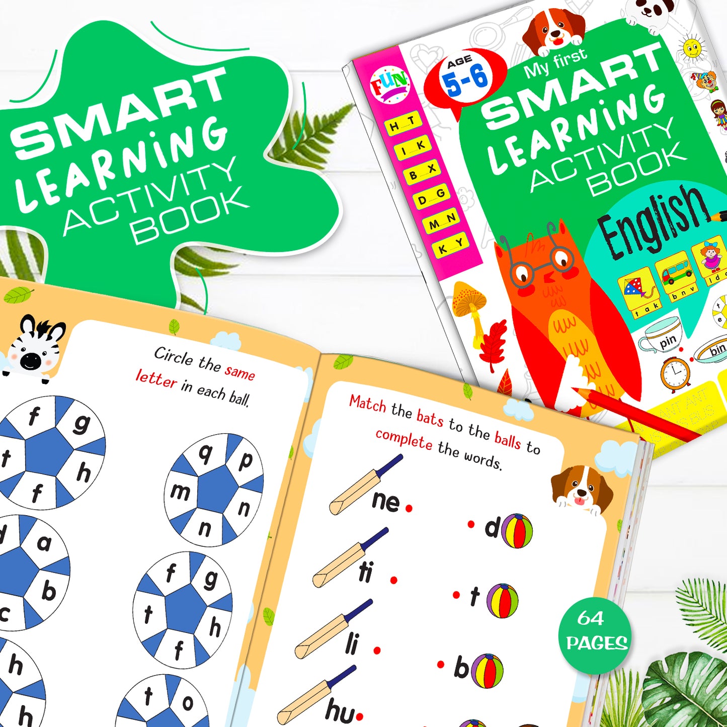 My First Smart Learning Activity Book – English 3 (Age 5+) | English Activity Workbook for Kids