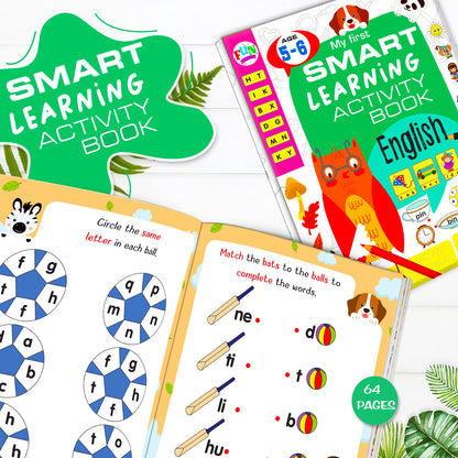 My First Smart Learning Activity Book – English 3 (Age 5+) | English Activity Workbook for Kids