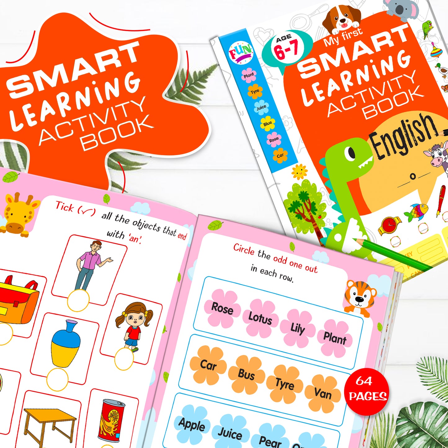 My First Smart Learning Activity Book – English 4 (Age 6+) | English Activity Workbook for Kids