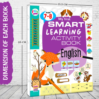 My First Smart Learning Activity Book – English 5 (Age 7+) | Advanced English Activity Workbook for Kids