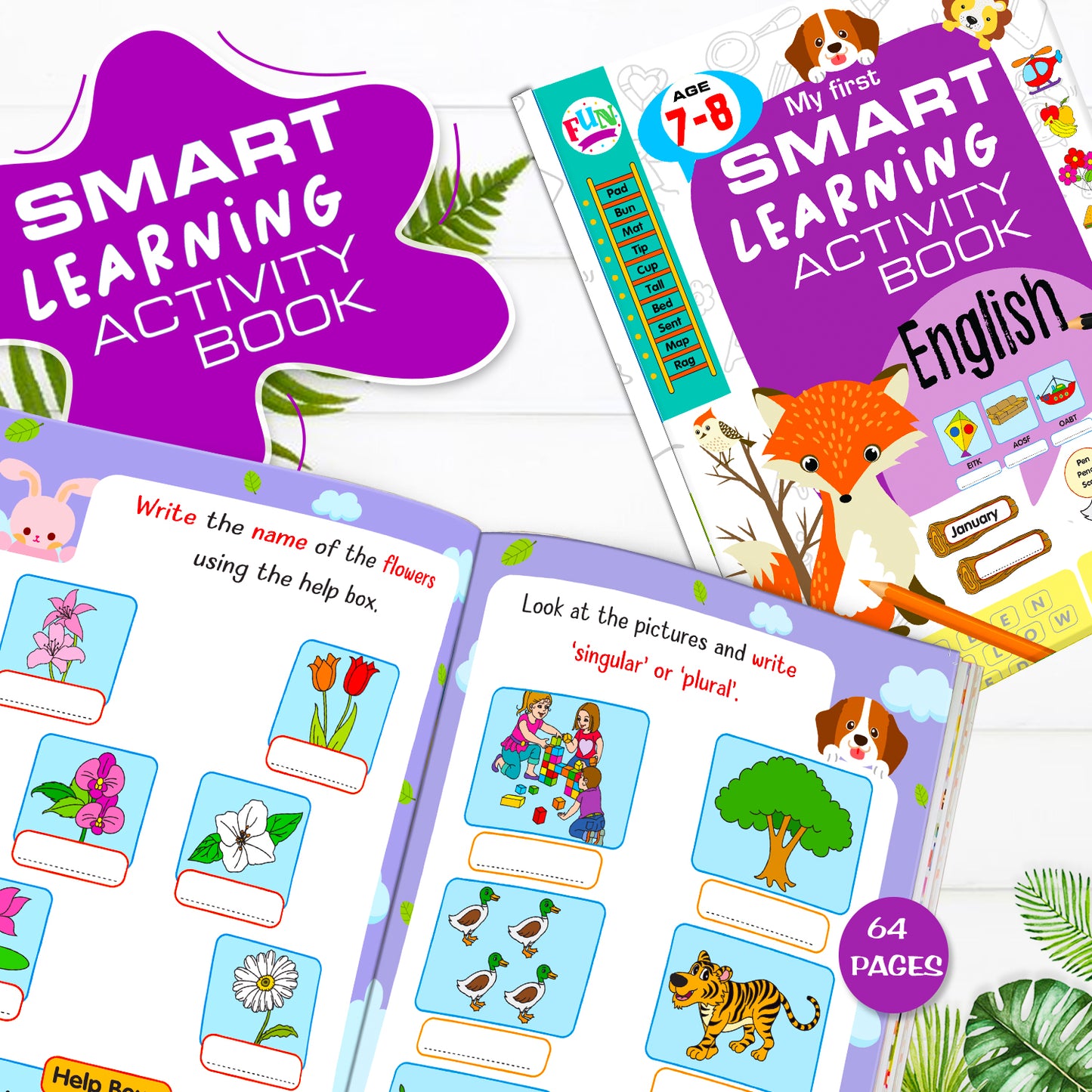 My First Smart Learning Activity Book – English 5 (Age 7+) | Advanced English Activity Workbook for Kids