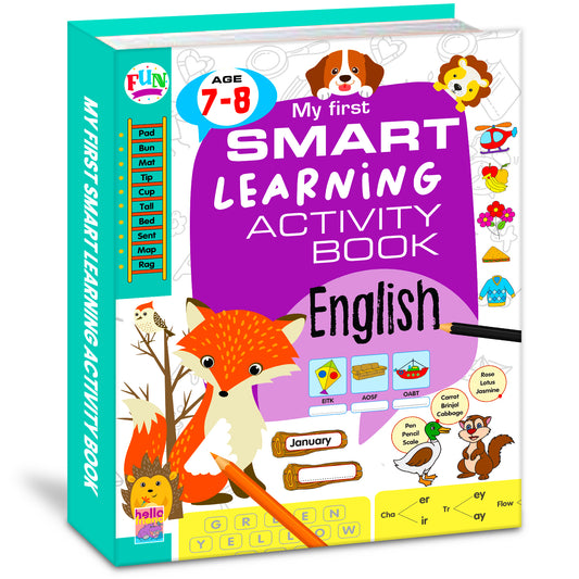 My First Smart Learning Activity Book – English 5 (Age 7+) | Advanced English Activity Workbook for Kids