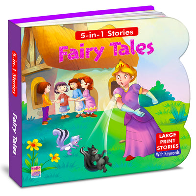 5-in-1 Fairy Tales | Shaped Board Book with Large Print Stories for Kids