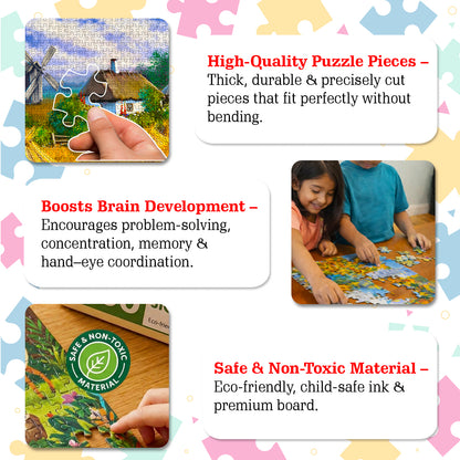 Farm Cottages Jigsaw Puzzle - Fun for Everyone