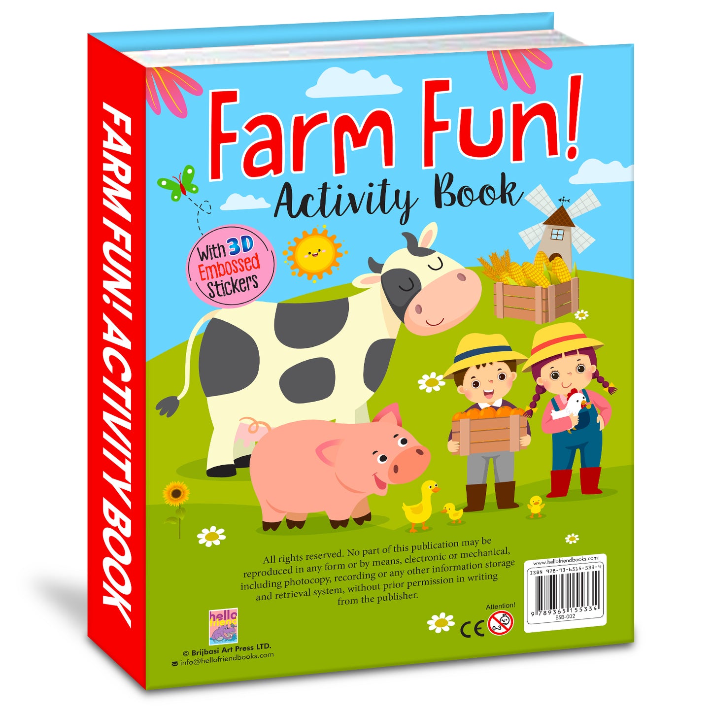 Farm Full Activity Book | Sticker Activity Book for Kids | Creative Farm-Themed Learning & Play Book