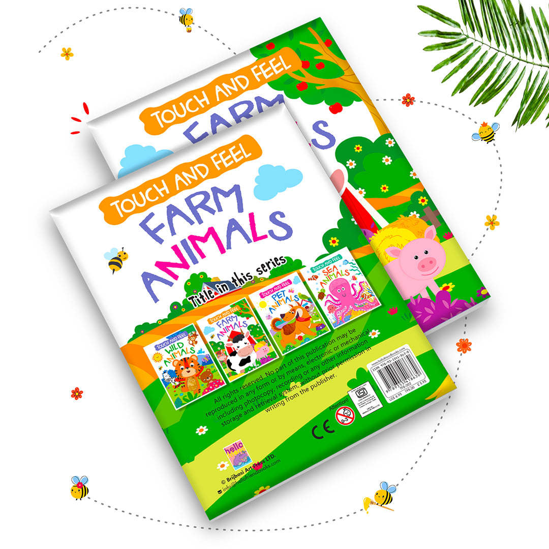 Touch and Feel Farm Animals Board Book - Touch, giggle and learn with every page - Rooster and Sheep spreads with tactile textures