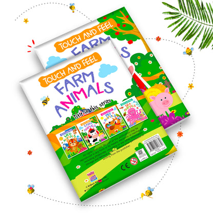 Touch and Feel Farm Animals Board Book - Touch, giggle and learn with every page - Rooster and Sheep spreads with tactile textures