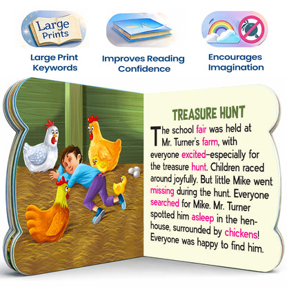 5-in-1 Farm Stories - Interior spread Treasure Hunt story with features