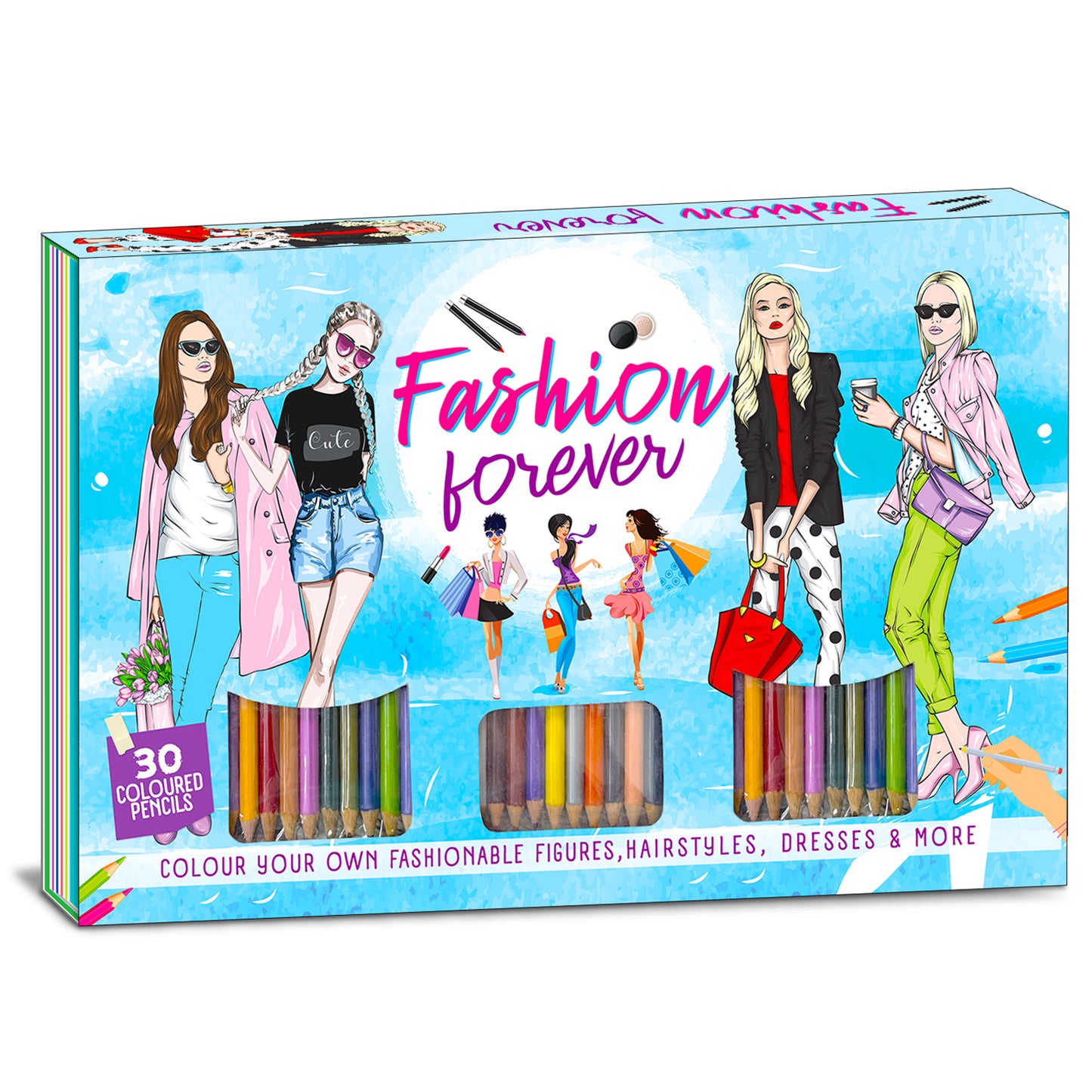 Fashion Colouring Art Kit | Fashion Design Coloring & Creative Activity Kit for Kids