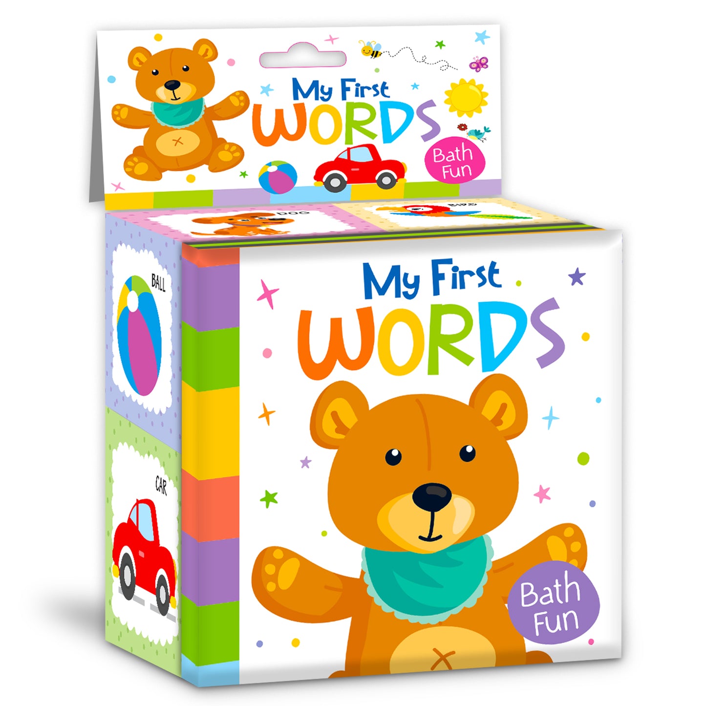First Words Bath Book | Waterproof Soft Bath Book for Babies & Toddlers | Interactive Early Learning Book