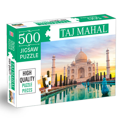 Taj Mahal Jigsaw Puzzle | 500 Pieces Puzzle for Kids & Families | Fun Brain & Learning Game