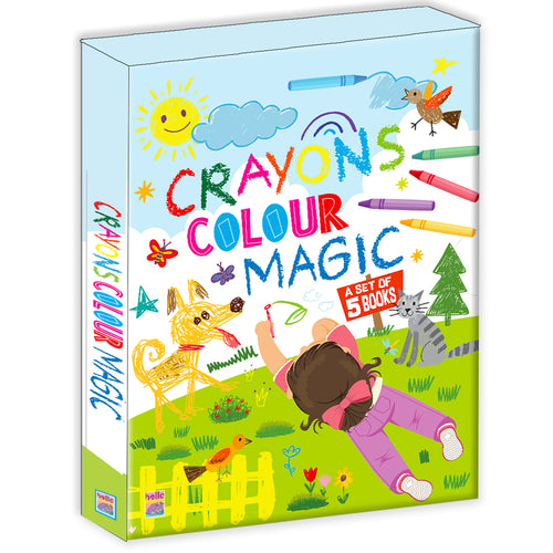 Crayons Colour Magic 5 Book Set | 5-Book Coloring Activity Set with Crayons for Kids