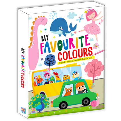 My Favourite Colours 4 Books Set | Activity & Colouring Book Collection for Kids
