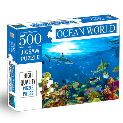 Ocean World Jigsaw Puzzle | 500 Pieces Puzzle for Kids & Families | Fun Brain & Learning Game