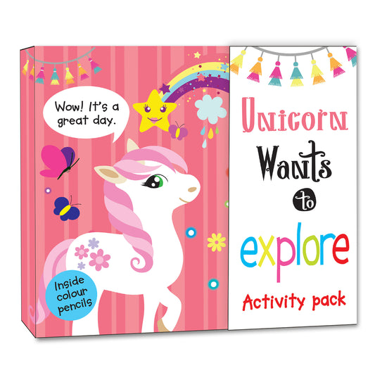 Unicorn Activity Pack | Unicorn Activity & Coloring Book for Kids | Fun Learning Art & Activity Kit