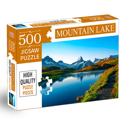 Mountain Lake Jigsaw Puzzle | 500 Pieces Puzzle for Kids & Families | Fun Brain & Learning Game
