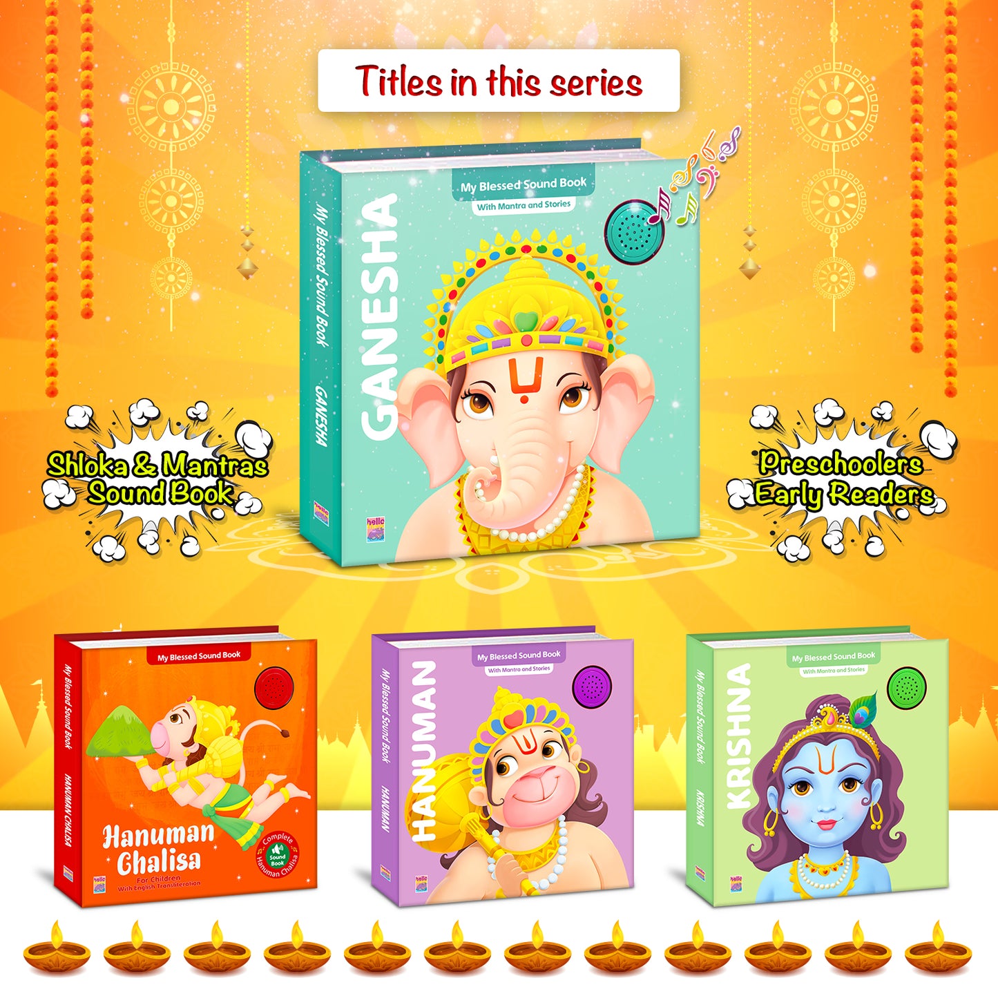 Ganesha Mantra Sound and Story Book | India's First Mythology Shloka & Mantra Sound Book for Kids