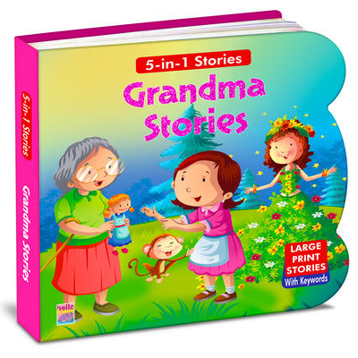 5-in-1 Grandma Stories | Shaped Board Book with Large Print Stories for Kids