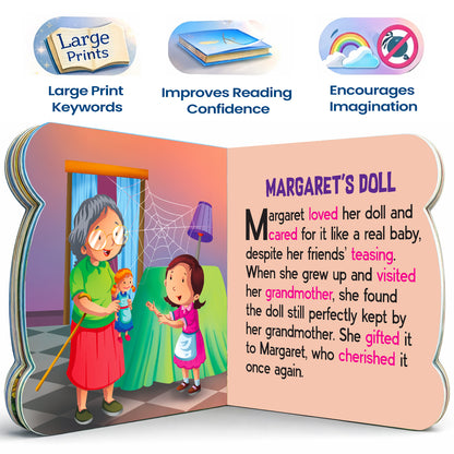 5-in-1 Grandma Stories - Interior spread Margaret's Doll story with features