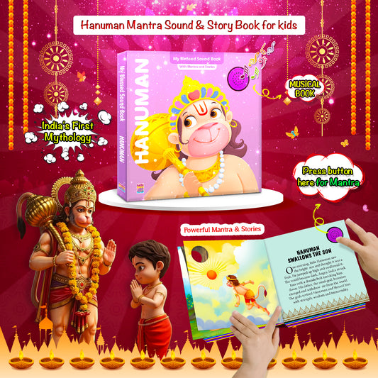 Hanuman Mantra Sound and Story Book | India's First Mythology Shloka & Mantra Sound Book for Kids