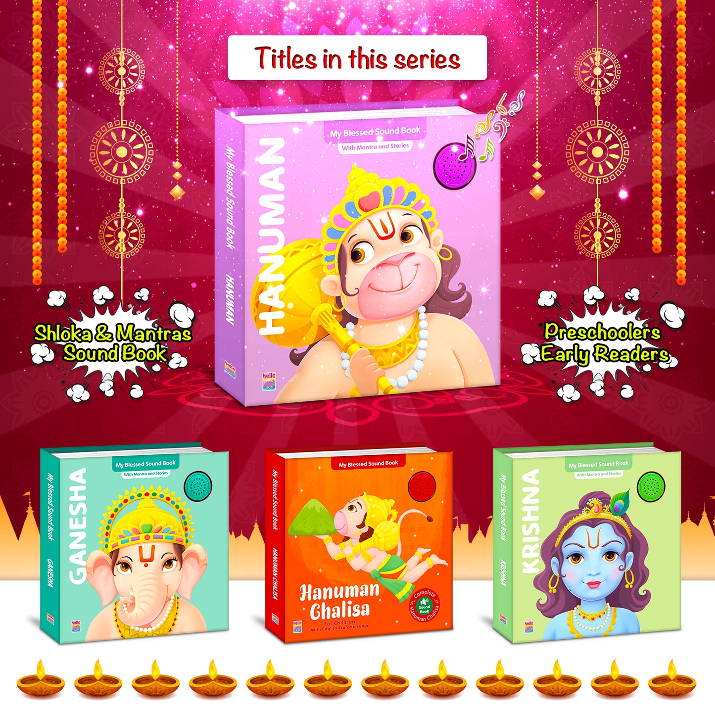 Hanuman Mantra Sound and Story Book | India's First Mythology Shloka & Mantra Sound Book for Kids