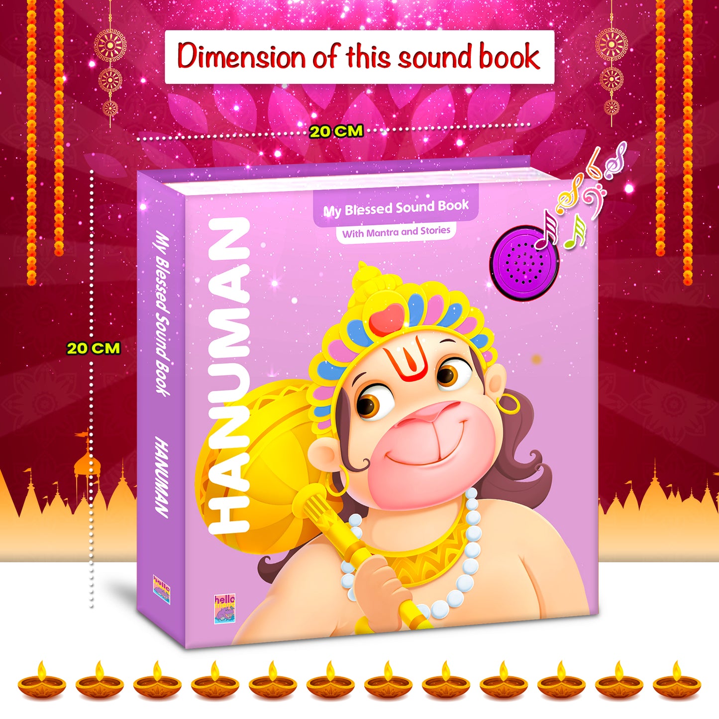 Hanuman Mantra Sound and Story Book | India's First Mythology Shloka & Mantra Sound Book for Kids