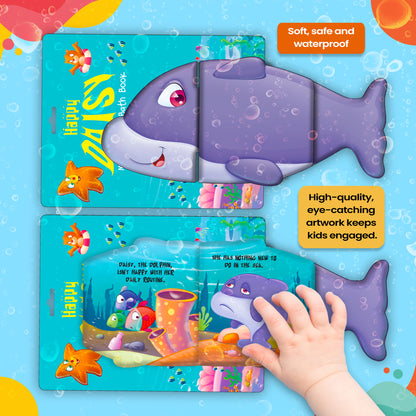 Happy Daisy Bath Book | Waterproof Soft Bath Book for Babies & Toddlers | Interactive Bath Time Book