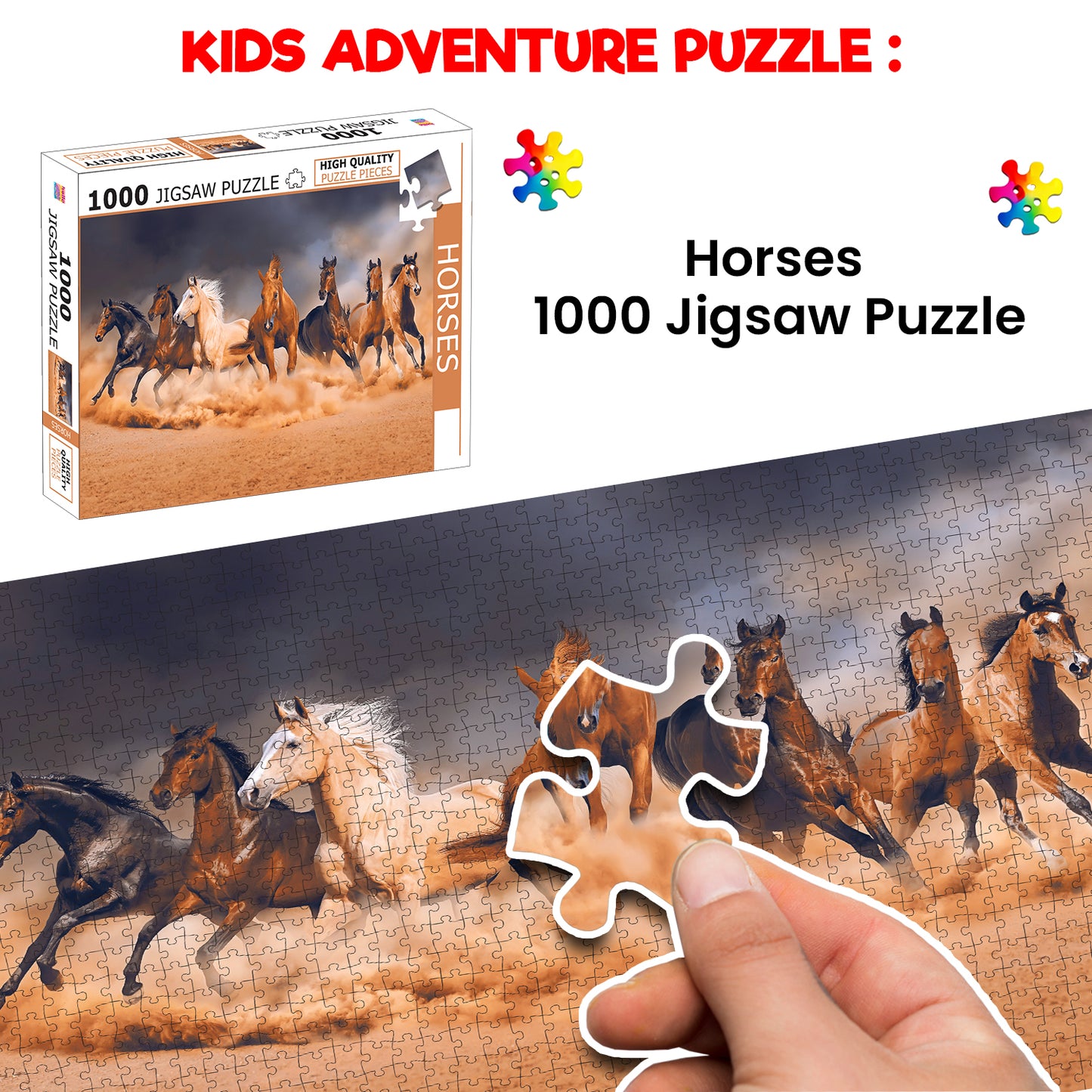 Horses Jigsaw Puzzle - Lifestyle with kids & family