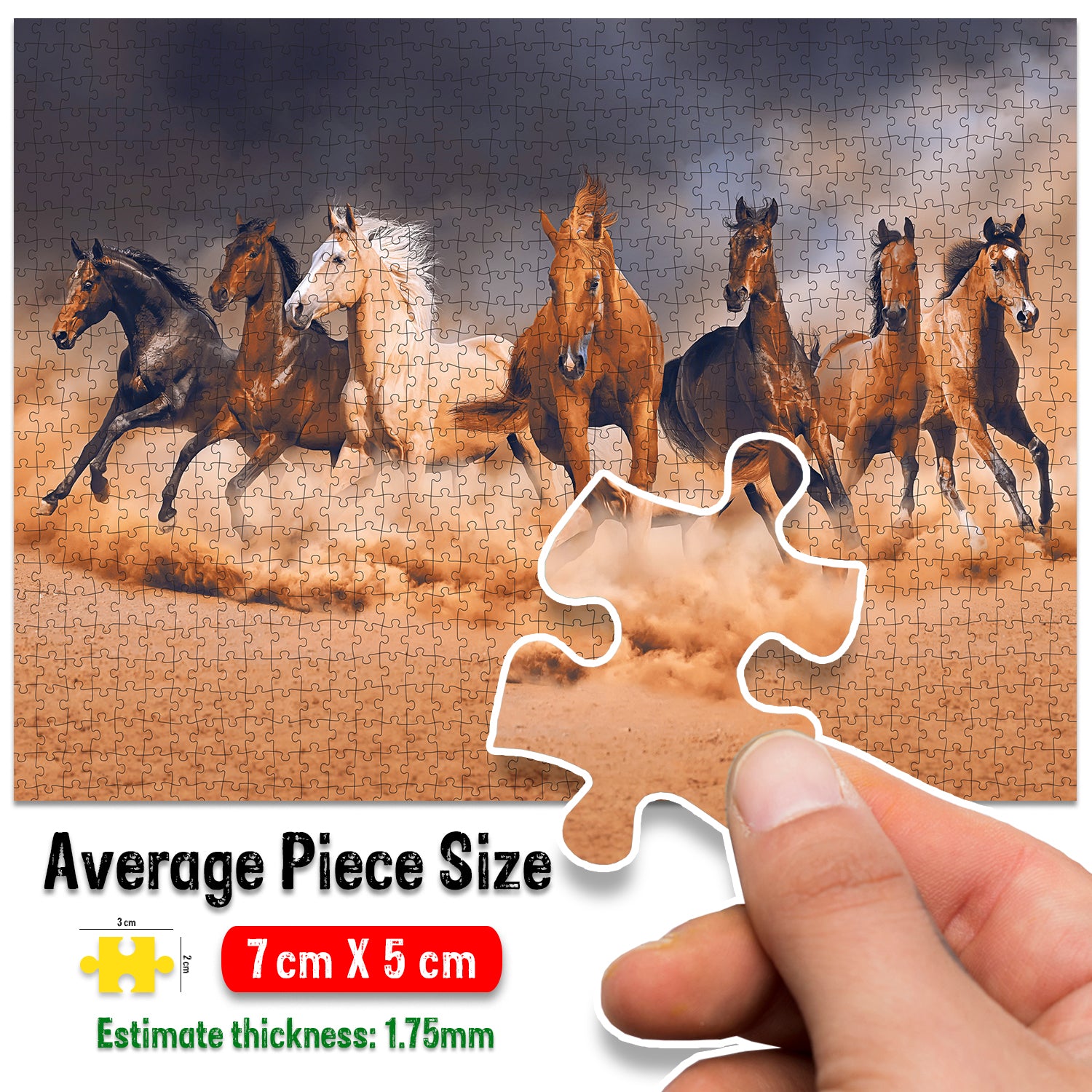 Horses Jigsaw Puzzle - High quality & safe non-toxic material