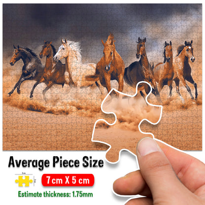 Horses Jigsaw Puzzle - High quality & safe non-toxic material
