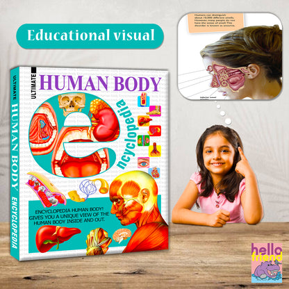 Ultimate Human Body Encyclopedia - Educational visual front cover with child