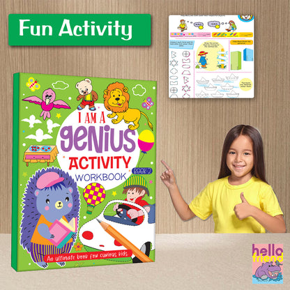 I Am a Genius Activity Workbook Book 2 - Fun Activity cover with inside pages