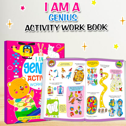 I Am a Genius Activity Workbook Book 1 - Inside pages spread with activities