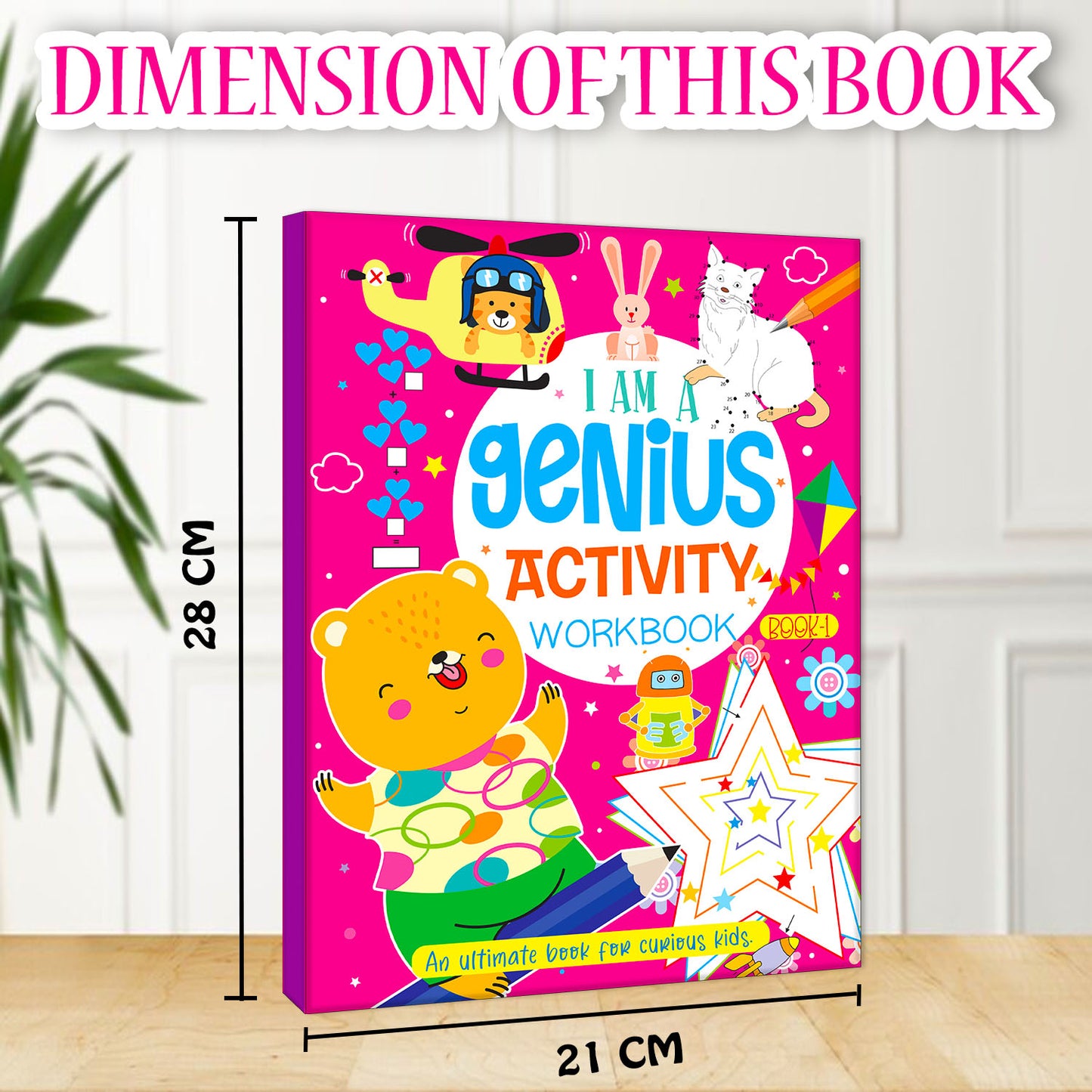 I Am a Genius Activity Workbook Book 1 - Dimensions 21cm x 28cm